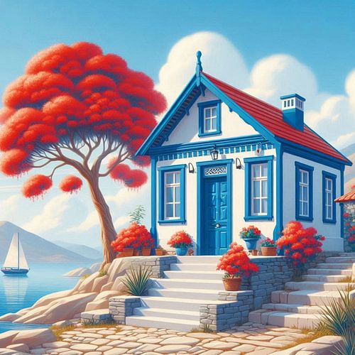 little house with tree