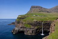 Landscape near Gasadalur, Faroe Islands, Denmark by Adelheid Smitt thumbnail