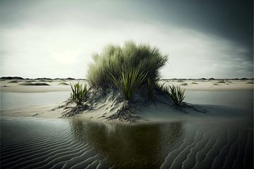 Grassen op zandduinen van Vythryd Arts