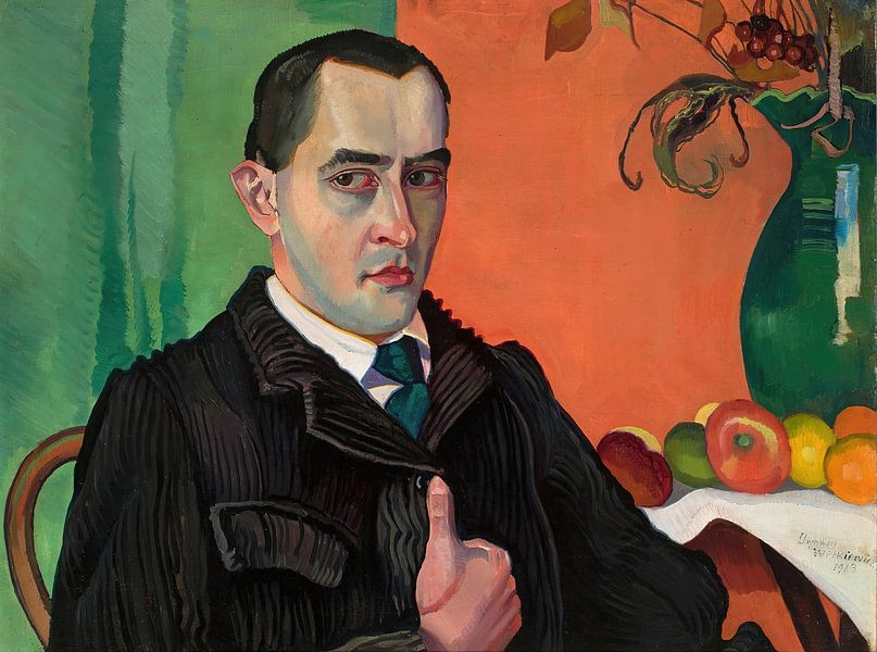 Stanisław Ignacy Witkiewicz - Portret van Maria Stawarska-Golińska (1913) van Peter Balan