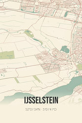Vintage landkaart van IJsselstein (Utrecht)