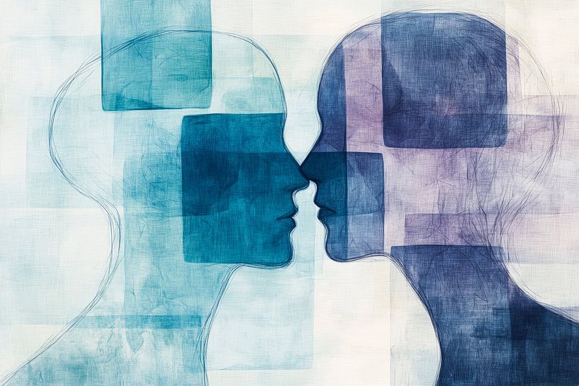 Face to face in soft colours by Poster Art Shop