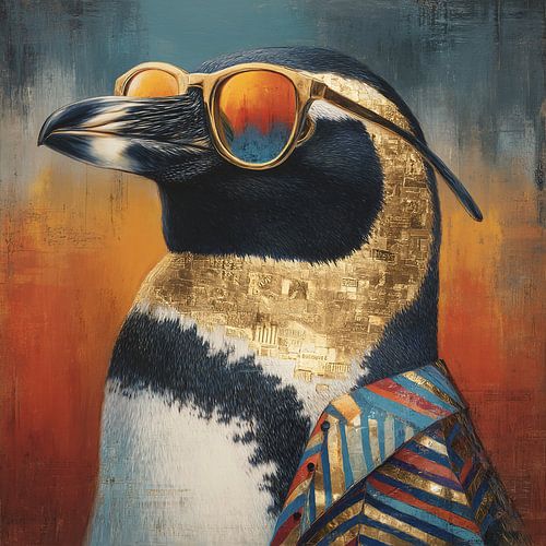 Penguin with Gold Details