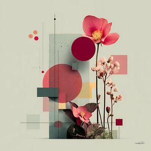 Abstrakt mit Blumen