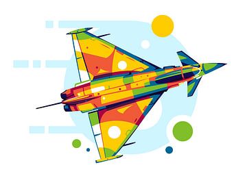 Eurofighter Typhoon in der Pop-Art von Lintang Wicaksono