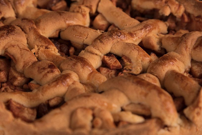 Gros plan sur une tarte aux pommes par Flachsfotografie