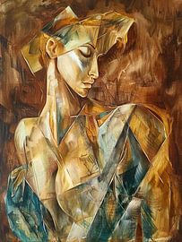 Ein kubistisches Porträt, inspiriert von Picasso