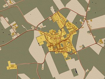 Map of Oosterend in the style of Gustav Klimt by Maporia