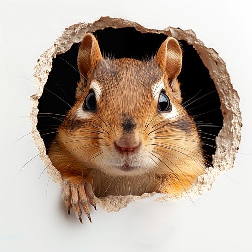 Eekhoorn uit de muur