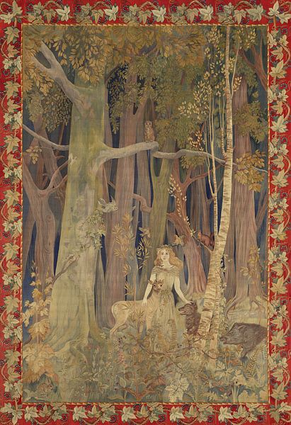 Antoine Jorrand,The wood fairy, tapestry art by finemasterpiece
