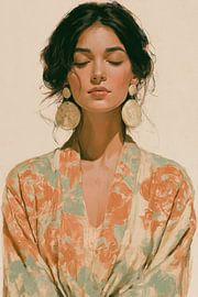 woman with flowers