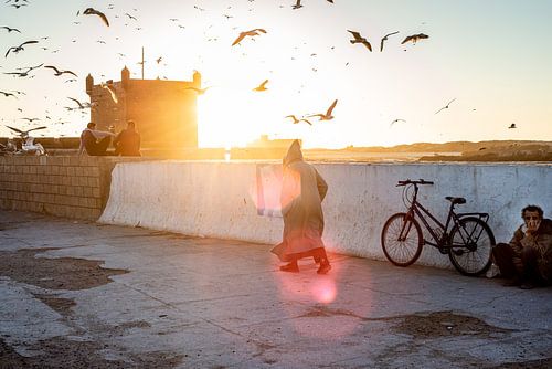 Zonsondergang in Essaouira, Marokko