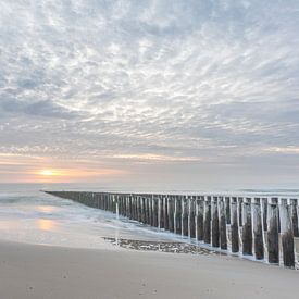 Sunset beach WestenSchouwen by Jan Poppe