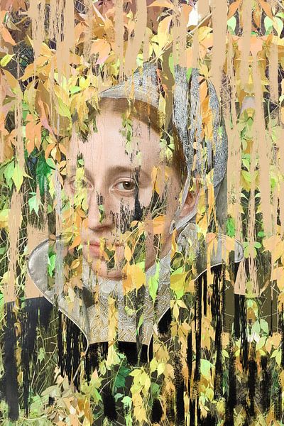 Virginia Creeper Portrait van Behindthegray