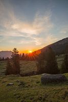 Zonsopgang op de Sellamatt Alp