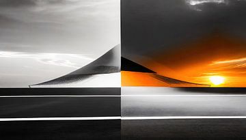 Zonsondergang abstract-16 van Manfred Rautenberg Digitalart