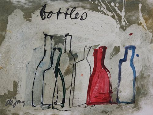 Bottles, flessen bij elkaar