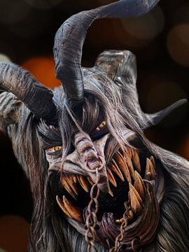 Krampus mit langen Zähnen von Christian Mueller