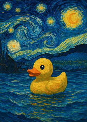 Kleine Ente am Meer von Lachia Valkry