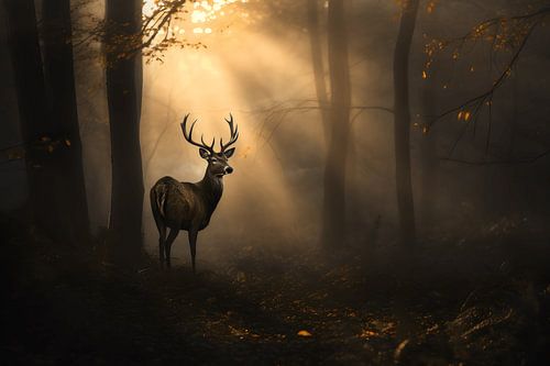 Een onverwachte ontmoeting in de gouden ochtendgloren.