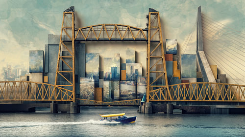 Skyline von Rotterdam – Zwischen De Hef und der Erasmusbrücke