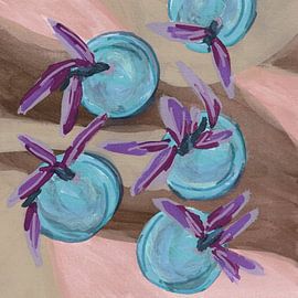 Purple Blue Blooms by Lori Ann Folz