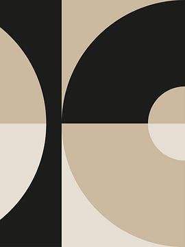 Abstracte geometrische vormen in aardse kleuren - Janpandi Stijl / Scandinavisch 6 van Kjubik