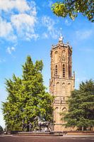 Elster toren met beeld ‘Paardenhandel’ in kleur
