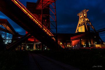 Zollverein Colliery bij nacht van Jana Weber