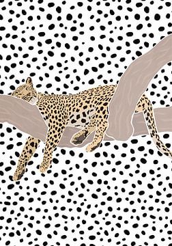 Leopard schläft Polkadots von Sarah Manovski