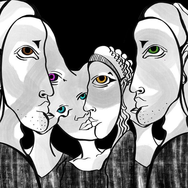 The crowd by Patricia Van Eif