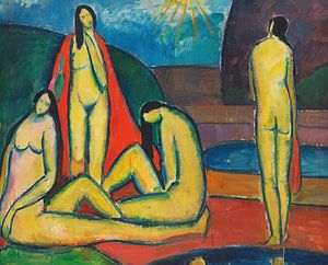 Hermann Stenner - Badende vrouwen (1914)