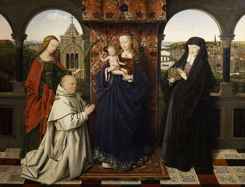 Jan van Eyck - Maria met Kind van 1000 Schilderijen