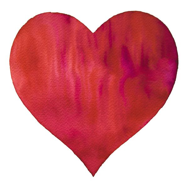 Coeur d'amour | Aquarelle par WatercolorWall