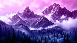 Berglandschaft im Schwebezustand: Zwischen Nebel, Schnee und Licht – Das stille Zusammenspiel von Dauerhaftem, Flüchtigem und Vergänglichem von AidasignArt