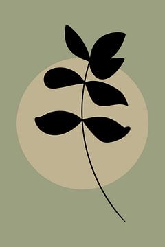 Minimalistische Japandi Botanische Kunst: De schoonheid van de natuur in eenvoud nr. 4 van Dina Dankers