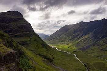 Blick auf das Glencoe Vally auf der Insel Skye