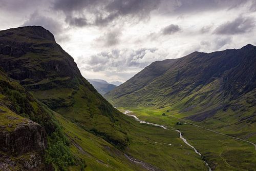 Uitzicht over Glencoe Vally isle of Skye
