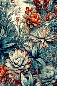 Blumen botanisches Muster 15 #Sukkulenten