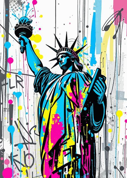 Statue de la Liberté Pop Art par MIROKKU