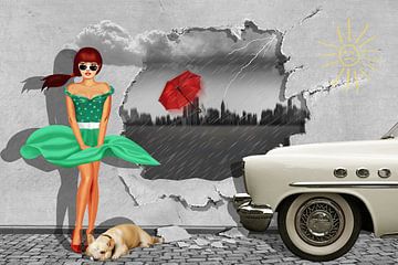 Weather change with pin-up girl by Monika Jüngling