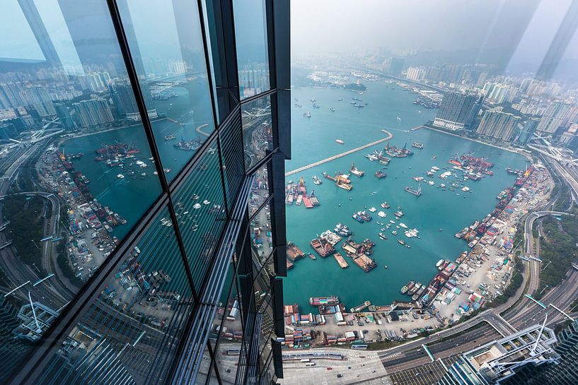 Hong Kong-Ansicht von oben von Inge van den Brande