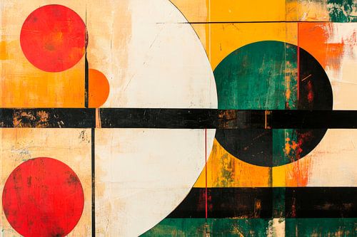 Farbenfrohes Zusammenspiel – Moderne Komposition  Geometrisch
