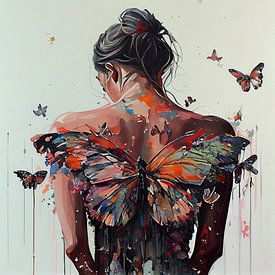 Mosaic Butterfly Back by Chromatic Fusion Studio