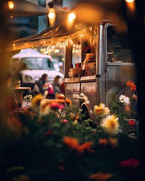 Straatbeeld in de stad van fernlichtsicht