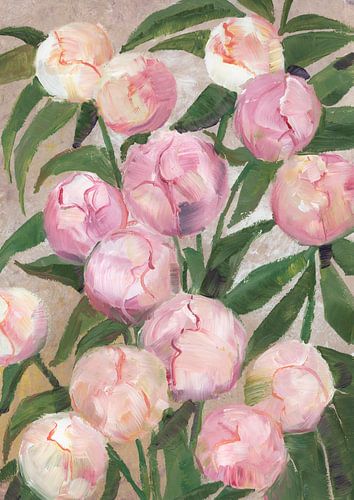 Valenty painterly peonies