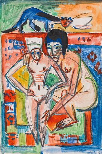 Ernst Ludwig Kirchner, Naakte vrouw en meisje, ca 1925