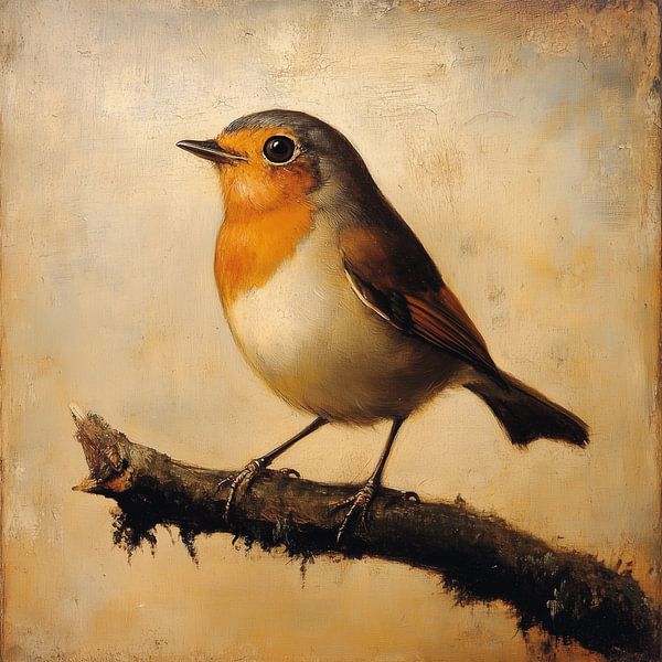 Robin in Zeitlose Stille von Color Square