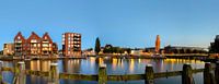 Uitzicht op de skyline van Zwolle 's avonds van Sjoerd van der Wal Fotografie thumbnail
