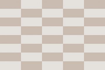 Motif de damier. Formes géométriques modernes abstraites et minimalistes en beige et blanc 21 sur Dina Dankers